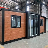 Résidence modulaire pliable en conteneur de 40 pieds, maison extensible en acier avec pièces latérales, habitation préfabriquée moderne pour location