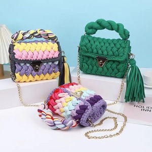 Moda hecha a mano colorida a rayas mujeres verano flecos borla cadena bolsa Correa señoras pequeño portátil <span class=keywords><strong>fiesta</strong></span> hombro <span class=keywords><strong>bolso</strong></span> de <span class=keywords><strong>ganchillo</strong></span> - Product Image 6