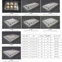 Barquettes jetables transparentes en PET pour 10 œufs de caille – Boîtes d'emballage pour œufs de volaille, jus, sushis, pizzas et gelées