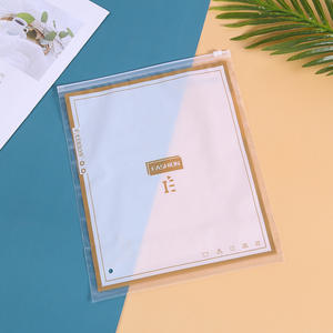 Transparent Color Frosted Zipper Plastic Clothing Bag Custom Waterproof Printed Frosted With Logo Clear - Product Image 6