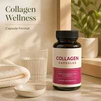Capsules de collagène avec acide hyaluronique et vitamine C, 90 capsules, complément alimentaire, saveur personnalisée