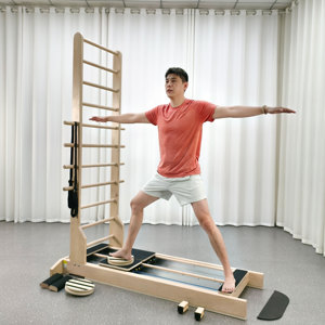 <span class=keywords><strong>Cama</strong></span> de Yoga para Entrenamiento de Estiramiento con Doble Riel Deslizante para <span class=keywords><strong>Pilates</strong></span> y Fitness - Product Image 2