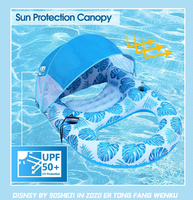 Aufblasbare PVC-Schwimmliege mit abnehmbarem Sonnenschutznetz & Getränkehalter, langlebige, umweltfreundliche schwimmende Hängematte für Erwachsene