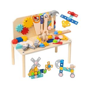 Cassetta degli attrezzi con il dado di simulazione in legno per il cervello creativo, giocattoli educativi divertenti, pensa e impara <span class=keywords><strong>giocando</strong></span> - Product Image 5