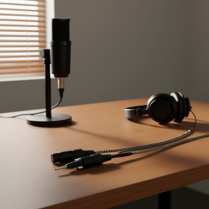 Cable de audio mono Cannon XLR hembra a jack macho de 6.35mm, 5 metros, blanco y negro - Product Image 3