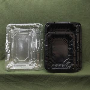 Barquette sous vide en plastique alimentaire 550/600/650/950 ml pour aliments congelés, fruits frais, viande, boîte à bento noire pour déjeuner et salade avec couvercle transparent - Product Image 6