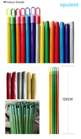 Brosse à plancher de haute qualité avec manche en bois recouvert de PVC, balai en bois coloré avec tête en PET et pelle pour usage domestique