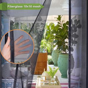 Side mở Fly Màn hình ban công cửa rèm từ sợi thủy tinh Net Patio cửa côn trùng lưới - Product Image 3