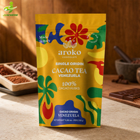 Sachet Doypack Personnalisé Imprimé Effet Doux au Toucher pour Chocolat, Sachet Mylar Mat Refermable pour Cacao, Thé, Poudre de Cacao, Snacks