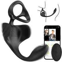 Anneau de Verrouillage Anal avec Télécommande 9 Fréquences, Masseur de Prostate à Billes pour Homme, Modèle OEM, Masturbateur Masculin Adulte