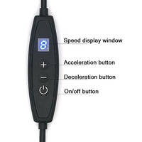 5V 12V climatisation vêtements refroidissement par eau vêtements stylo de polissage 8 vitesses réglage de la vitesse interrupteur câble avec affichage