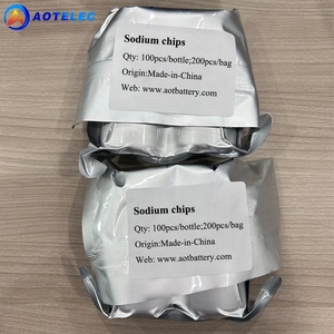 مادة بطارية AOT رقائق قرص معدنية صوديوم لبطارية خلية عملة نا (نيئة/زجاجة) - Product Image 2