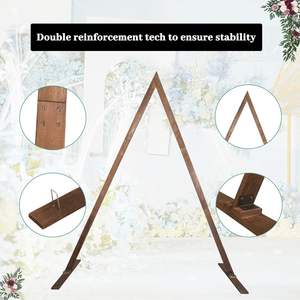 Usine 8.2FT arc de <span class=keywords><strong>mariage</strong></span> en <span class=keywords><strong>bois</strong></span> marron pour la cérémonie <span class=keywords><strong>Triangle</strong></span> arc en <span class=keywords><strong>bois</strong></span> tonnelle de <span class=keywords><strong>mariage</strong></span> toile de fond support pour les fêtes de <span class=keywords><strong>mariage</strong></span> de jardin - Product Image 3