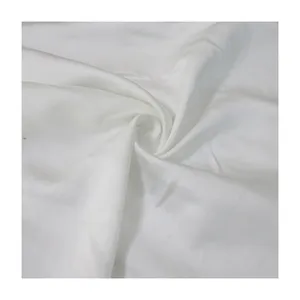 Gute Qualität 70% Viskose 30% Lyocell Solid White Seidig und super weich Lyocell Finish Satin Stoff für Shirt