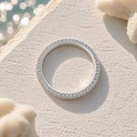 Bijoux en argent sterling 925 avec moissanite couleur D VVS 1 carat, bagues de fiançailles en moissanite pour femmes, vente en gros personnalisée