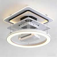 Ventilateur de plafond invisible populaire en gros avec lumière et télécommande, ventilateur moderne sans pales