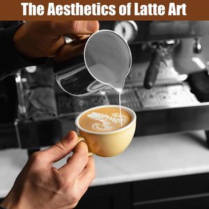 Jarra Portátil de Acero Inoxidable de 12oz para Espumar Leche, Jarra para Café Latte Art - Product Image 5