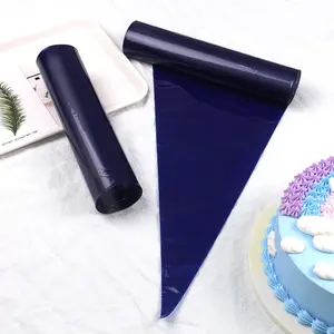 Accessoires de cuisson personnalisés bleus Sacs à douille de 16/18 pouces Glaçage jetable roulé Paquet de 50 pochettes à douille pour décoration de gâteau Baker