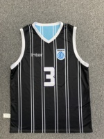 Nouvelle arrivée, maillot de basket-ball rayé personnalisé, séchage rapide, respirant, sans manches, col en V, impression par sublimation complète, logo, numéro