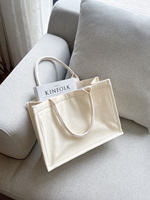 Sac fourre-tout en toile de coton biologique imprimé personnalisé résistant réutilisable blanc uni avec motif de lettres cadeau parfait pour les achats de voyage