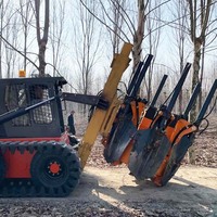Pelle à arbres hydraulique robuste pour chargeuse compacte, professionnelle, industrielle, homologuée CE, machine commerciale pour l'abattage d'arbres