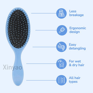 <span class=keywords><strong>Brosse</strong></span> à <span class=keywords><strong>cheveux</strong></span> avec logo personnalisé avec poils souples et flexibles <span class=keywords><strong>pour</strong></span> tous les types de <span class=keywords><strong>cheveux</strong></span> <span class=keywords><strong>pour</strong></span> femmes et hommes <span class=keywords><strong>cheveux</strong></span> humides secs <span class=keywords><strong>bouclés</strong></span> ou raides - Product Image 2