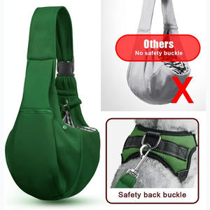 Free sample <b>Dog</b> Cat <b>Sling</b> <b>Carrier</b> Adjustable Padded Shoulder Strap with Mesh Pocket for Outdoor Travel - Product Image 2