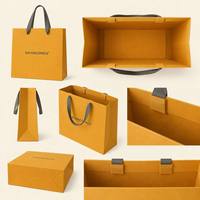 Sac de shopping en papier de luxe personnalisé avec logo en feuille d'or, emballage cadeau haut de gamme, fabricant OEM