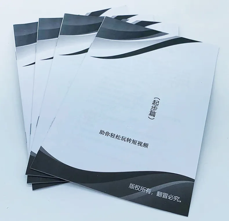 Buku brosur cetak leaflet produk a5 lipat tiga warna-warni kualitas tinggi kustom