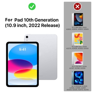 <span class=keywords><strong>MoKo</strong></span>-Étui de protection d'écran pour iPad 10e génération 2022, coque arrière semi-transparente, antichoc, pour tablette - Product Image 2