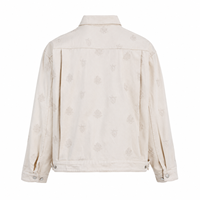 Veste de travail en twill de coton brodée avec logo personnalisé, boutons pression, style vintage, pour homme