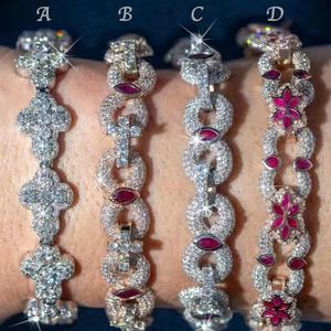 Yu Ying Custom Design Gold Plated S925 <b>Silver</b> Hip Hop Cuban <b>Bracelet</b> With VVS Moissanite Fine Jewelry <b>for</b> Men - Product Image 2