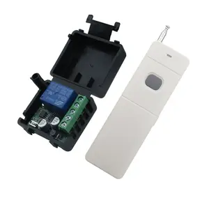 Saklar remote control nirkabel tunggal, modul saklar kontrol akses elektronik led DC9V 12V 24V 433 Mhz