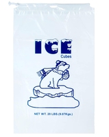 Sacs à glaçons et à bâtonnets glacés en LDPE biodégradable et recyclable avec fermeture torsadée et marquage à chaud, emballage personnalisé