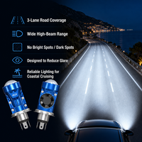 Phare LED RCD CSBL0122R RHD à double faisceau Hi/Lo pour moto, certifié ECE, avec lentille de projecteur H4 HS1 et large plage de tension 9-48V