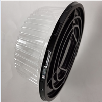 Boîte d'emballage de gâteau en plastique ronde jetable avec couvercle dôme transparent plateau noir pour les boîtes blister de cuisson de fête de famille