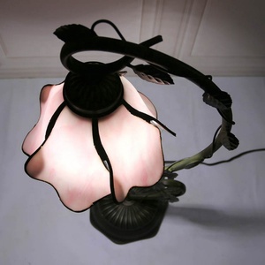 LongHuiJing Eco-Friendly for Lamp Stained Glass Dome Table <b>Night</b> <b>Light</b> Mediterranean Style 8Inch Adjustable Flexible Offices - Product Image 3