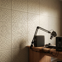 Panel Acústico Decorativo Perforado de Fácil Instalación para Techo y Pared, Reducción de Ruido, Absorción de Sonido