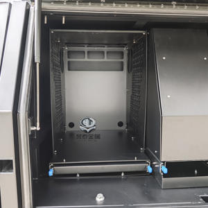 Tapa de bandeja Ute de aluminio de doble cabina con cajón de despensa y tobogán para refrigerador - Product Image 4