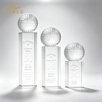 Trofeo de Golf de Cristal Noble, Delgado, Recto y Alto, con Superficie Grabable para Palos de Golf Cruzados, Recuerdo para el Jugador Superior de la Liga Anual de Golf