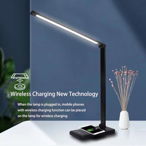 Moderna lampada da scrivania a LED con semplice ricarica Wireless con temperatura <span class=keywords><strong>di</strong></span> colore scorrevole e funzione <span class=keywords><strong>di</strong></span> temporizzazione tonalità bianca per <span class=keywords><strong>sala</strong></span> <span class=keywords><strong>lettura</strong></span> - Product Image 2