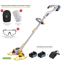 Cortacésped Eléctrico Doméstico Pequeño Multifuncional con Batería de Litio de 21V, Recortadora Manual, Desbrozadora Industrial para Bricolaje