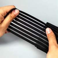 Bande élastique orthopédique personnalisée haut de gamme grande taille en soie de poisson noire et blanche pour vêtements, sangles élastiques en fil de poisson