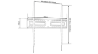 NOUVEAU Support TV SPCC à succès pour VESA 900*600MM, support TV extra large adapté aux écrans de 55 à 110 pouces, support TV inclinable pour 160 kg