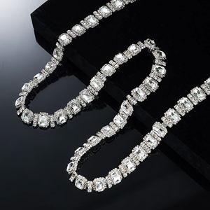 Nuova Catena di Strass Quadrata Piatta da 1,8 cm con Punta a Occhio di Cavallo per Gioielli, Stile Europeo e Americano, Catena Decorativa per Abbigliamento - Product Image 6