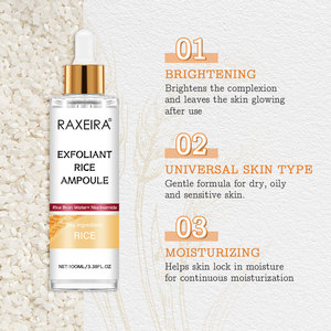 Sérum exfoliant en ampoule de <span class=keywords><strong>verre</strong></span> de riz au <span class=keywords><strong>prix</strong></span> d'usine, élimine les peaux mortes, hydrate, sérum éclaircissant à l'arbutine, soin de la peau du visage - Product Image 2