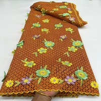 Dentelle Guipure Soluble dans l'Eau, Bordure en Cordon, Applique Lourde Brodée, Tissu en Dentelle pour Robe Femme