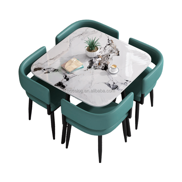 Light Luxury Modern Minimalist Foldable Dining Table Chair Set Small Home Furniture and for Small Apartments Decoration