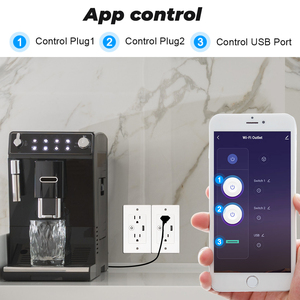 <span class=keywords><strong>SMATRUL</strong></span> Tuya <span class=keywords><strong>Wifi</strong></span> Inteligente 16A Soquete Nós Carregador de Tomada USB Timing Smart Life App Parede Elétrica para o Google Home Alexa - Product Image 3