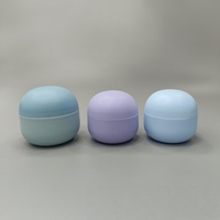 Conteneur cosmétique en plastique mat personnalisé avec logo couleur, emballage de crème, pots uniques brillants pour gommage au sucre et beurre corporel